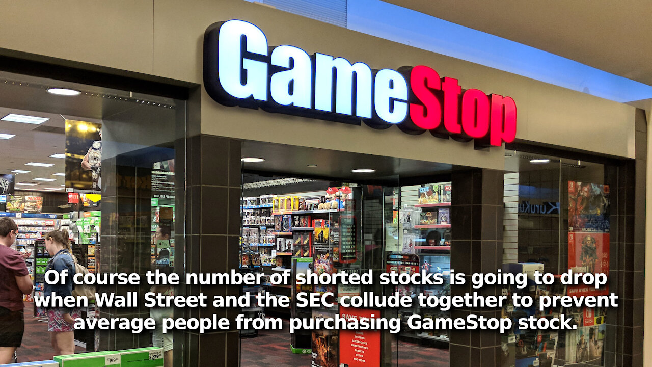 Because Robinhood and Other Brokers Halted GameStop Purchases the Number of Shorted Shares Dropped