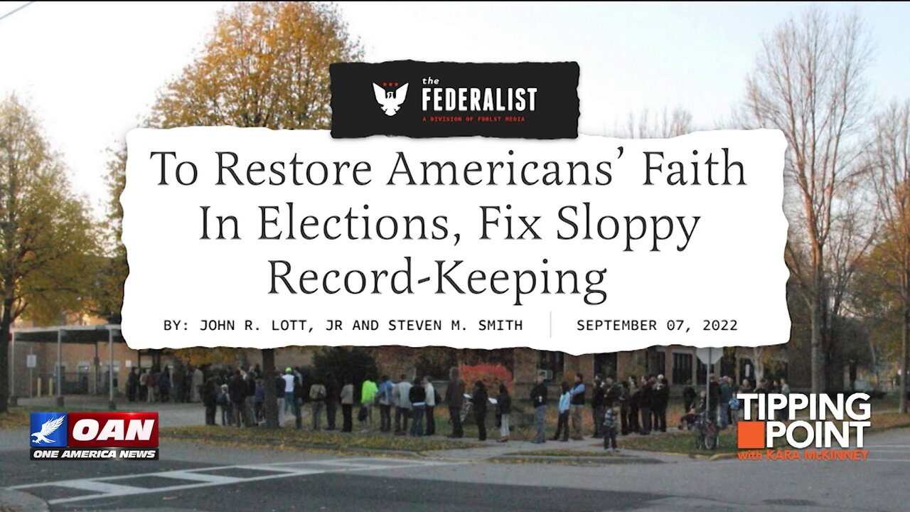 Tipping Point - To Restore Americans' Faith in Elections, Fix Sloppy Record-keeping