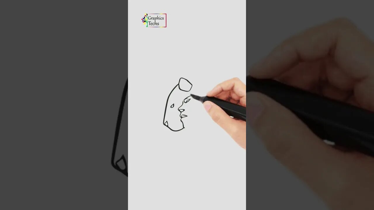 Girl, Lion #whiteboard #art #graphicdesign #shorts #graphicstechs #reels #lion #drawing #animated