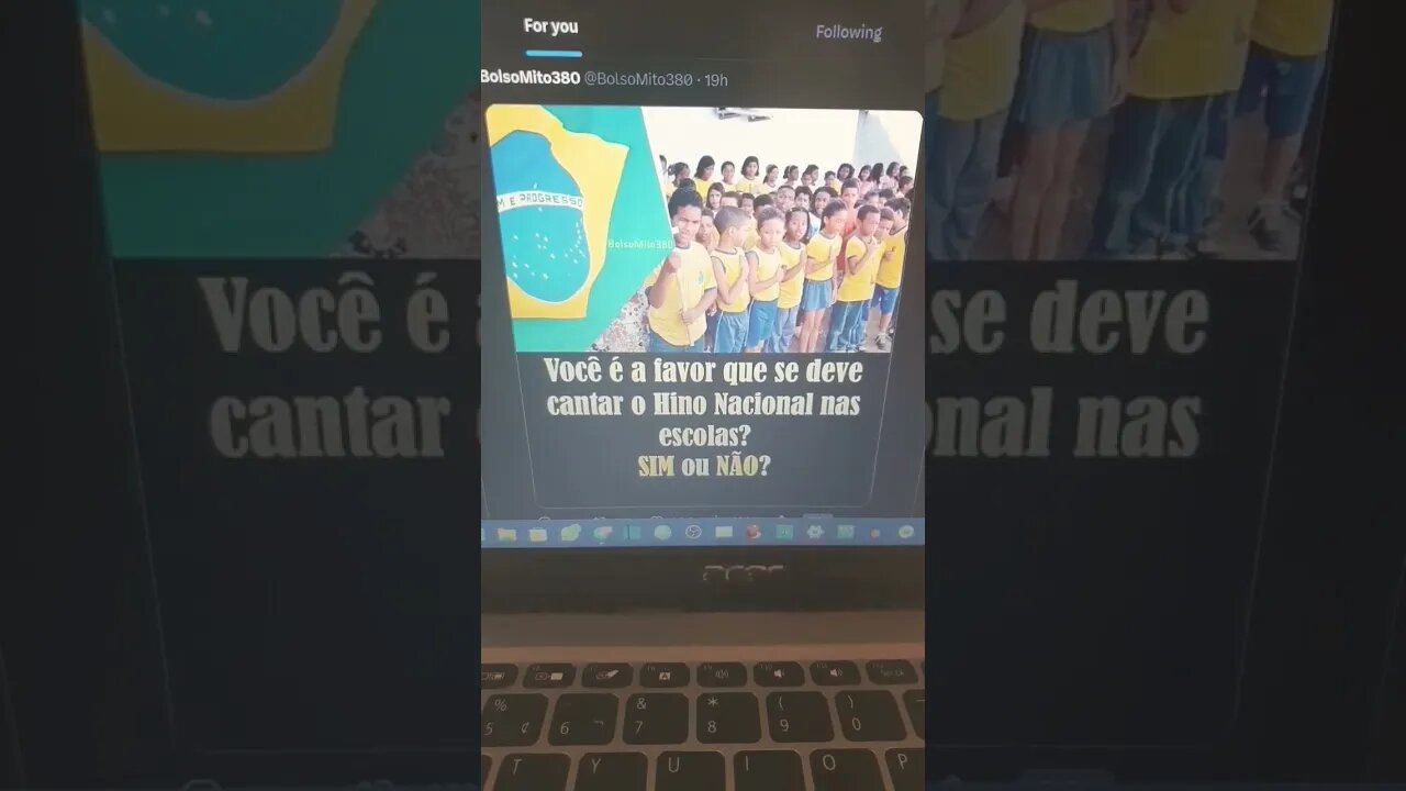 você é a favor que se deve cantar o hino nacional nas escolas? sim ou com certeza.. igual EUA fazem?