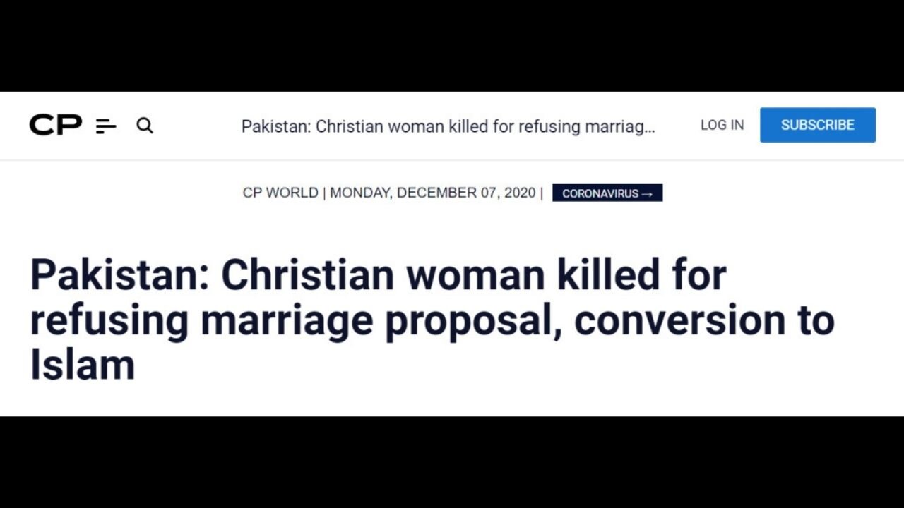 Christian Woman In Pakistan Killed For Refusing To Convert To Islam