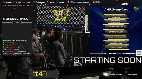 WWE2K23 AWF Week 11 Friday Fight Night! Full Stream No Edits!