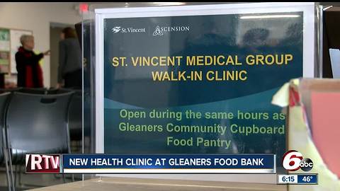New health clinic offered at Gleaners Food Bank in Indianapolis