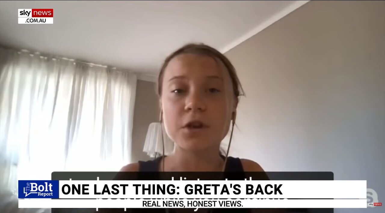 SKY NEWS AU:'Global warming guru' Thunberg abuses woke leaders because 'no one else will listen'