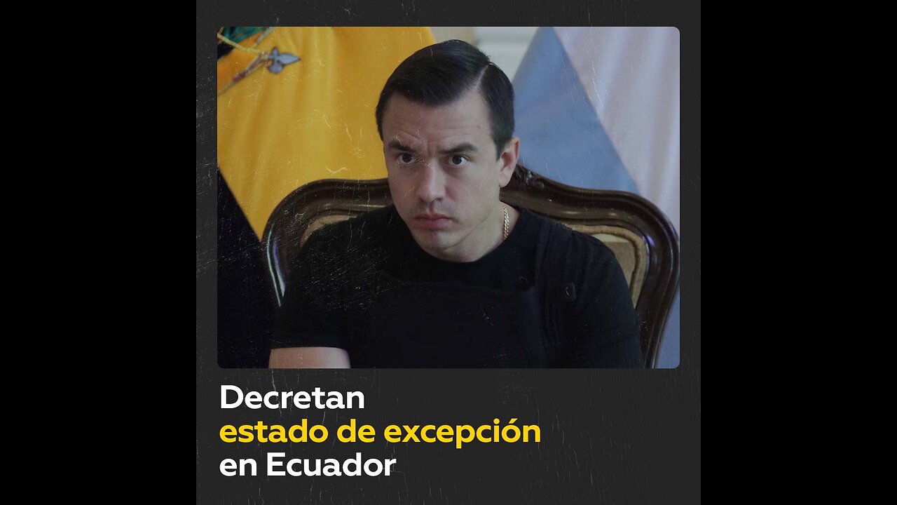 El presidente Daniel Noboa anuncia estado de excepción en Ecuador