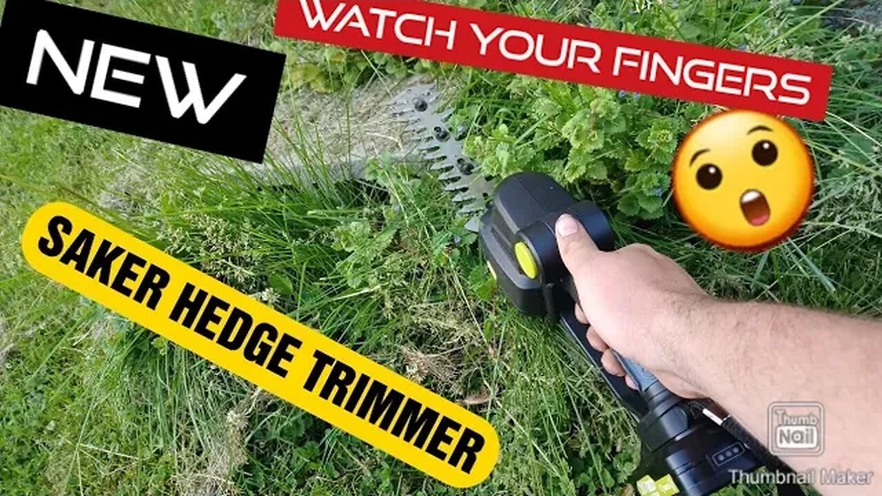 Lets try out the NEW Saker Hedge Trimmer #trimmer #tools #yard #hedgetrimming #test #review #new