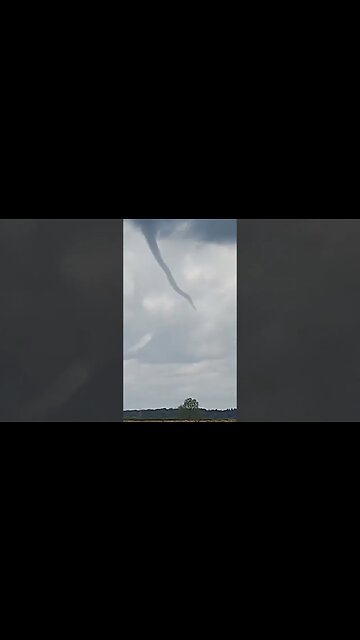 Extreme weather as rare tornado-forming funnel cloud spotted in Lincolnshire #shorts