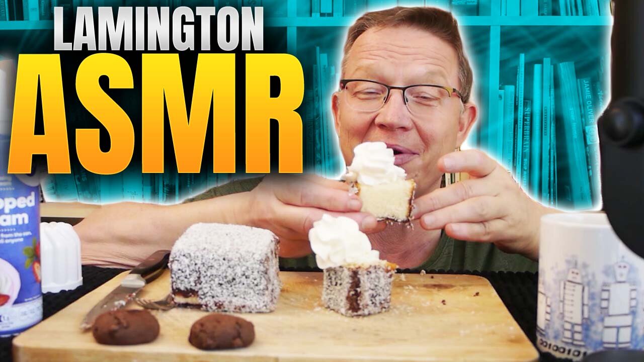 Lamington Mukbang and Banana Mochi ASMR, Best ASMR Eating Show Mukbang