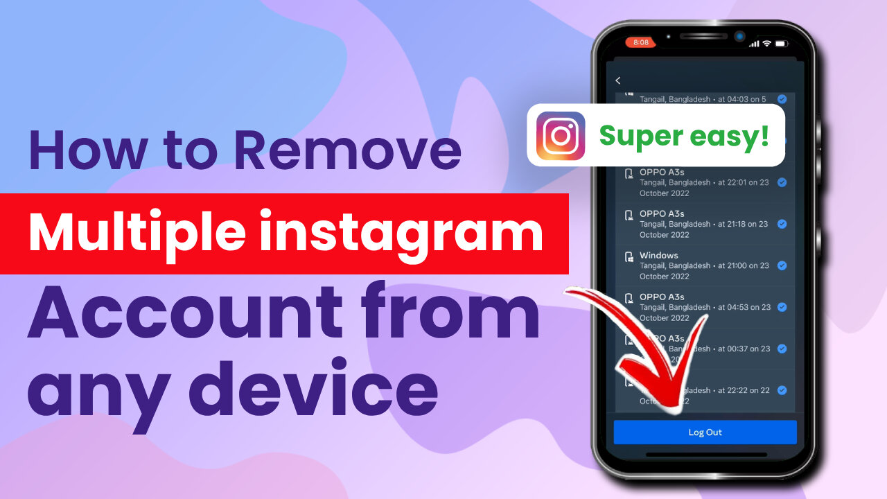 How to remove multiple Instagram account from any device