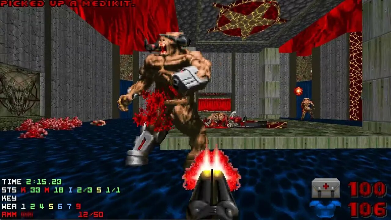 Doom 2 Triangulum Level 26 UV with 101% in 3:53