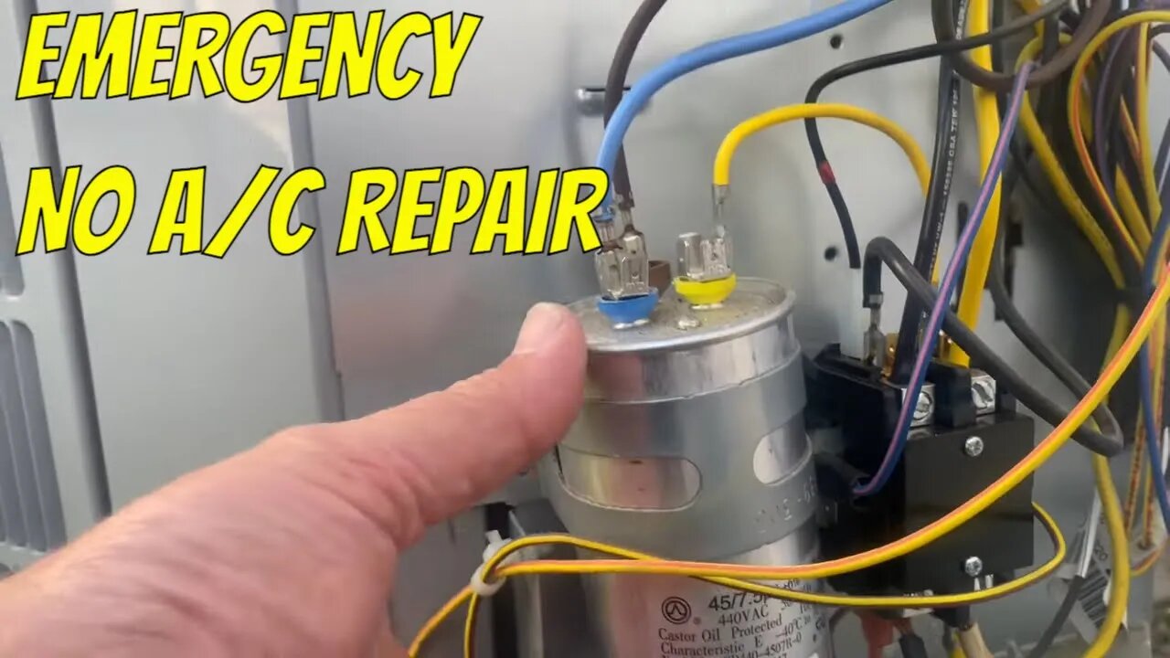 Central AC Emergency Service Call - Warm Air Blowing - Pregnant Capacitor Replaced