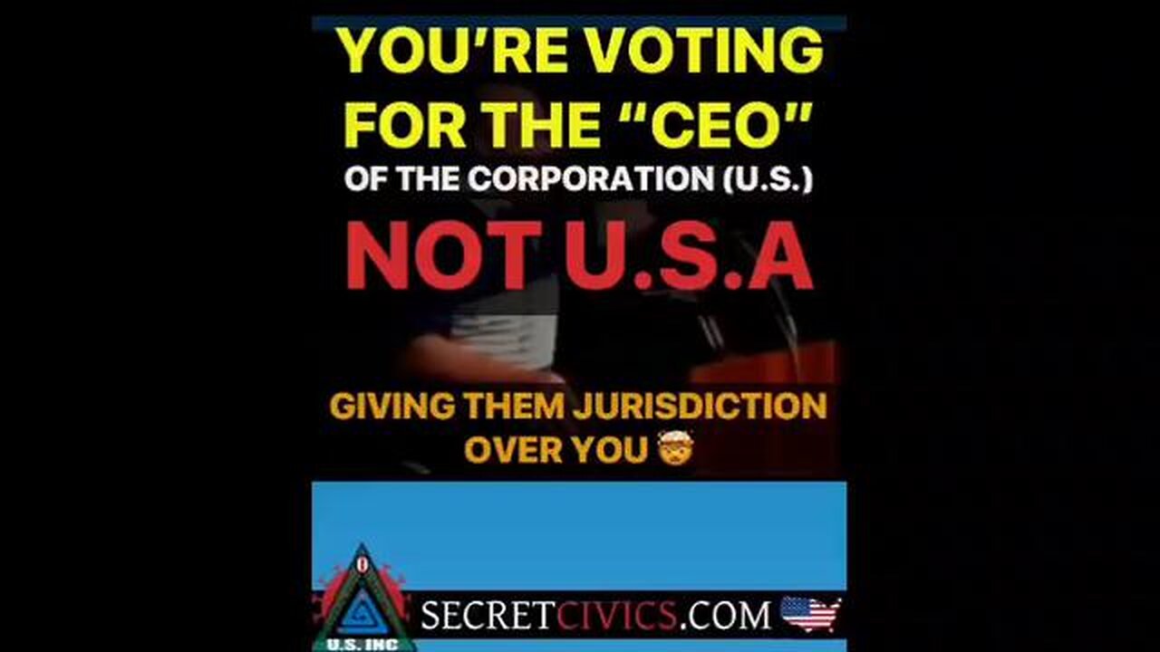 You're voting for the CEO of the corporation (U.S.) not U.S.A.