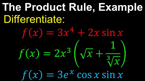 The Product Rule, Differentiation, Examples - AP Calculus AB/BC