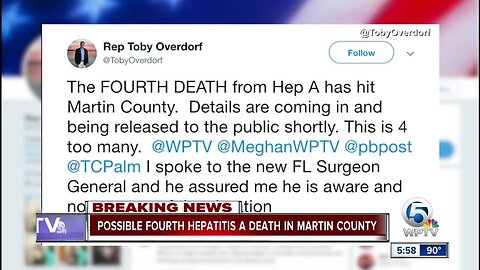 Possible 4th hepatitis A death in Martin County