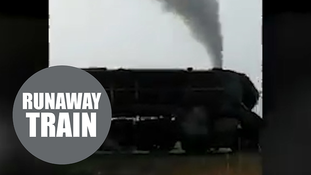 A train driver was forced to jump for his life from a runaway locomotive after the brakes failed