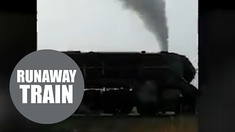 A train driver was forced to jump for his life from a runaway locomotive after the brakes failed