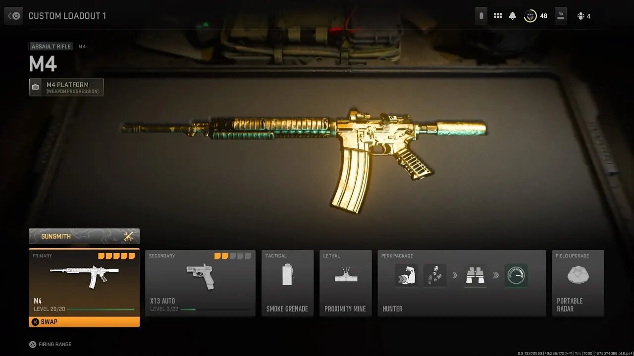 FINALLY UNLOCKED THE GOLD CAMO FOR THE M4 Call of Duty Modern Warfare II