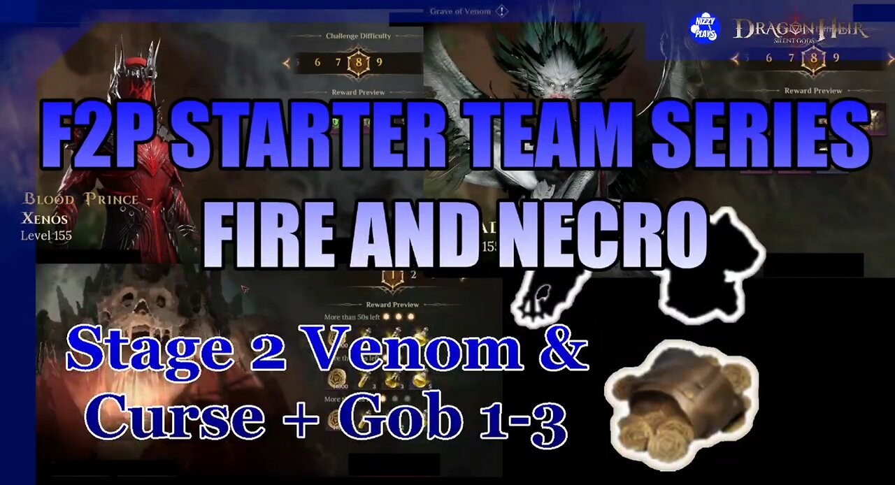 🔥🔥 Season 2 F2P Fire & Necro Starter Team - For Venom & Curse Stage 2 + Goblin 1-3 🔥🔥