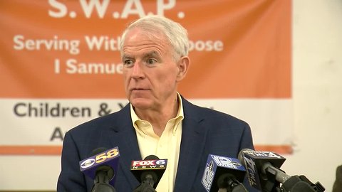 Mayor Tom Barrett talks about strides made in reducing infant mortality