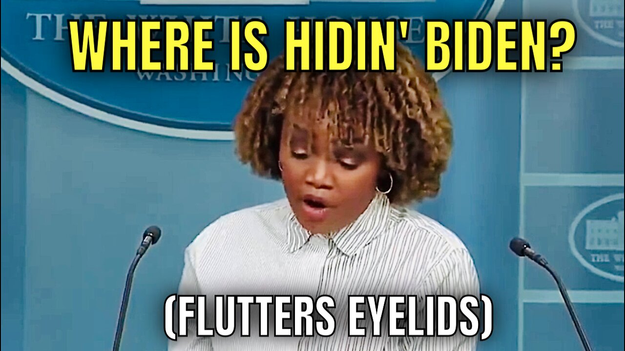 Karine was a DISASTER TODAY trying to COVER for Hidin’ Joe Biden