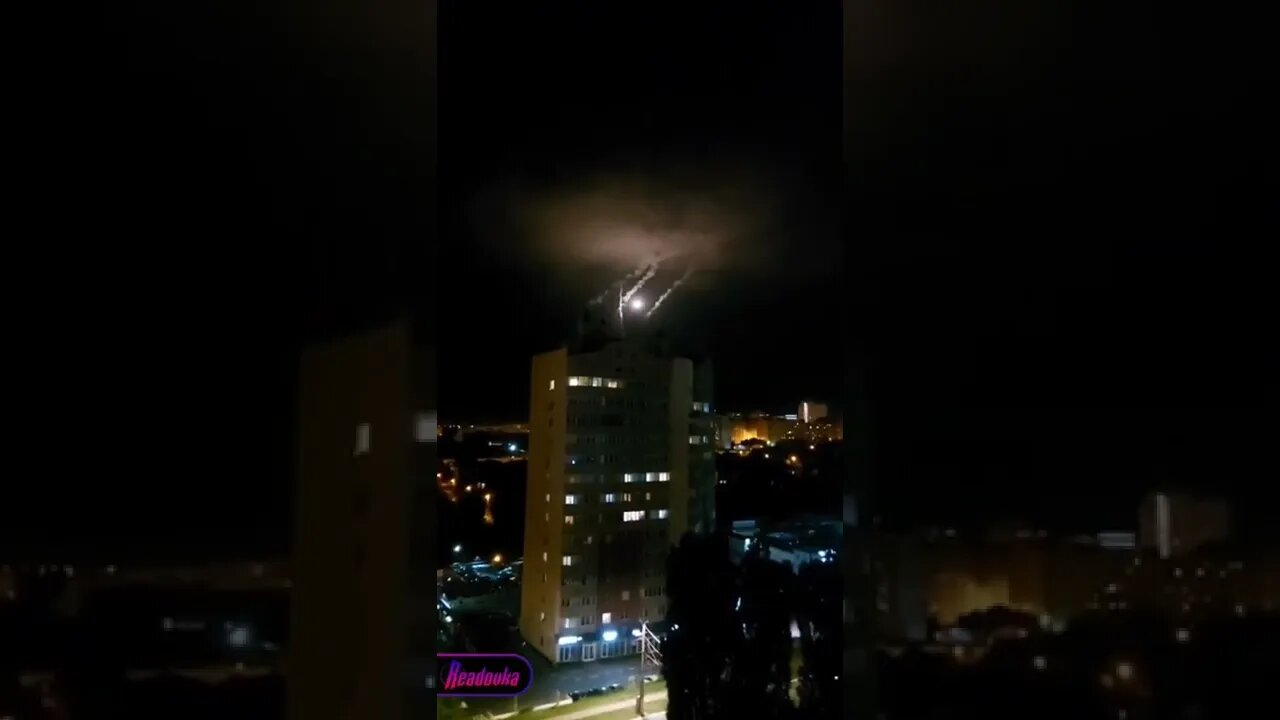 The sky over Belgorod is now bright - air defense missiles are taking off