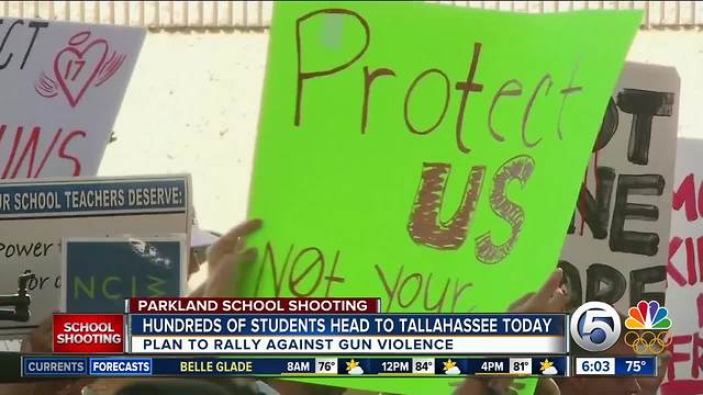 Stoneman Douglas students head to Tallahassee for Wednesday rally against gun violence