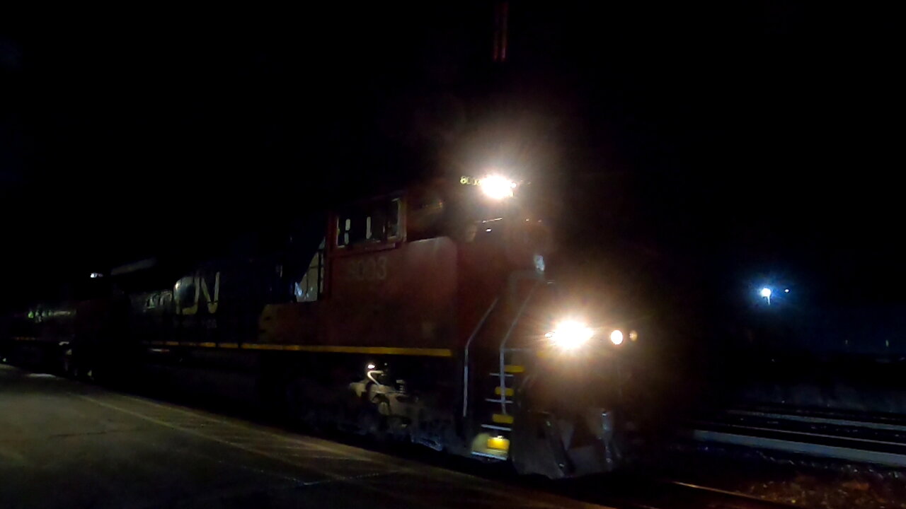 Westbound Manifest CN 8003, CN 2716 & CN 2718 Locomotives In Ontario