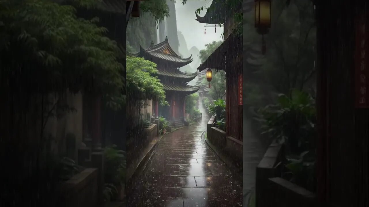 享受深度睡眠：回归自然下雨声和冥想的功效帮助您摆脱失眠问题，拥抱健康有益的睡眠ASMR#sleep #rainsounds #rain #meditation #relax #feel #shorts