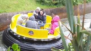 Water gun fun on the Alton Towers Congo River Rapids ride