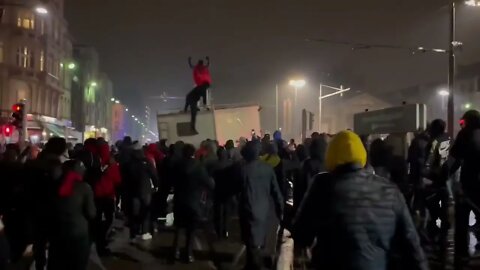 Brussels, Belgium in absolute chaos as brown Moroccans destroy the beautiful city of Brussels