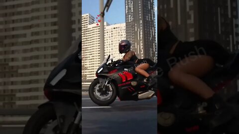 Amazing! Super girl vs super motorcycle #shorts