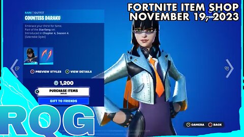 COUNTESS DARAKU IS BACK! FORTNITE ITEM SHOP (November 19, 2023)