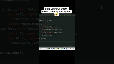 Color detection app with python. .#python #anaconda #fypシ゚ #colordetection#pythontutorial
