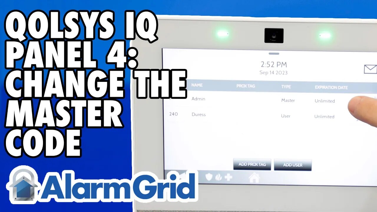 Qolsys IQ Panel 4: Change the Master Code