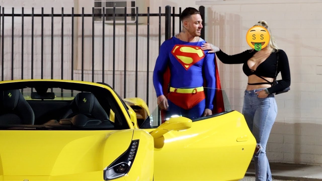 Gold Digger Prank Superman Picks Up A Gold Digger Really!!