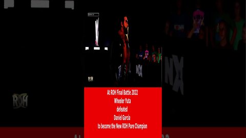 At ROH Final Battle 2022 a New ROH Pure Champion was Crowned