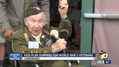 See what happens as kids try to surprise WWII veterans