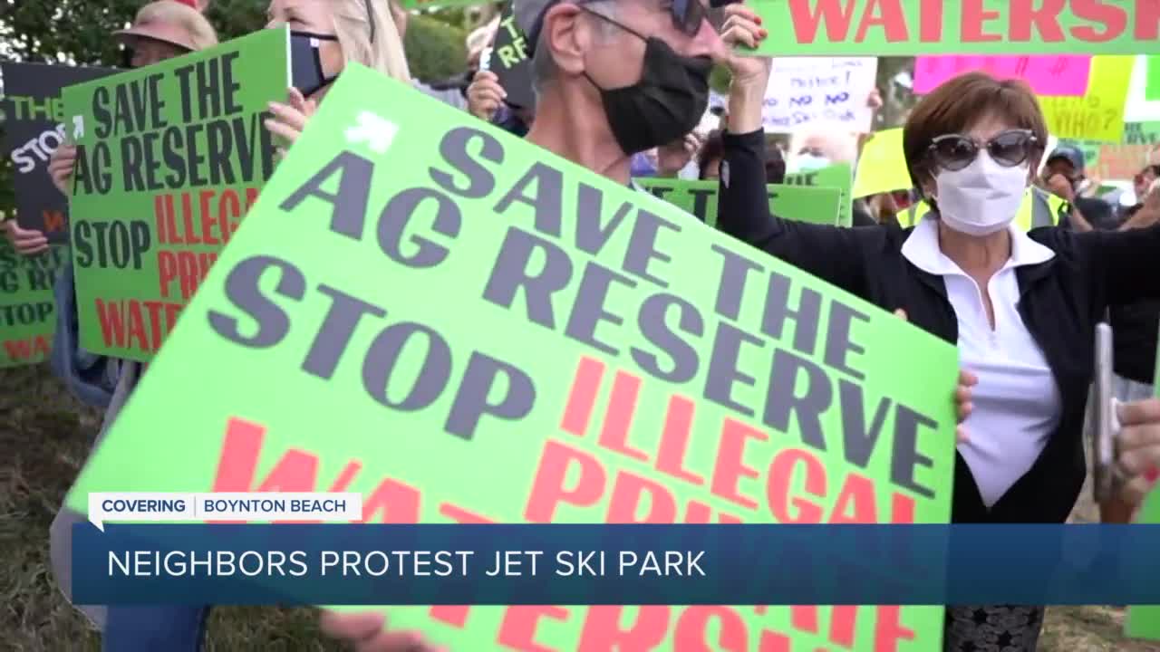 Neighbors protest water ski park near Boynton Beach