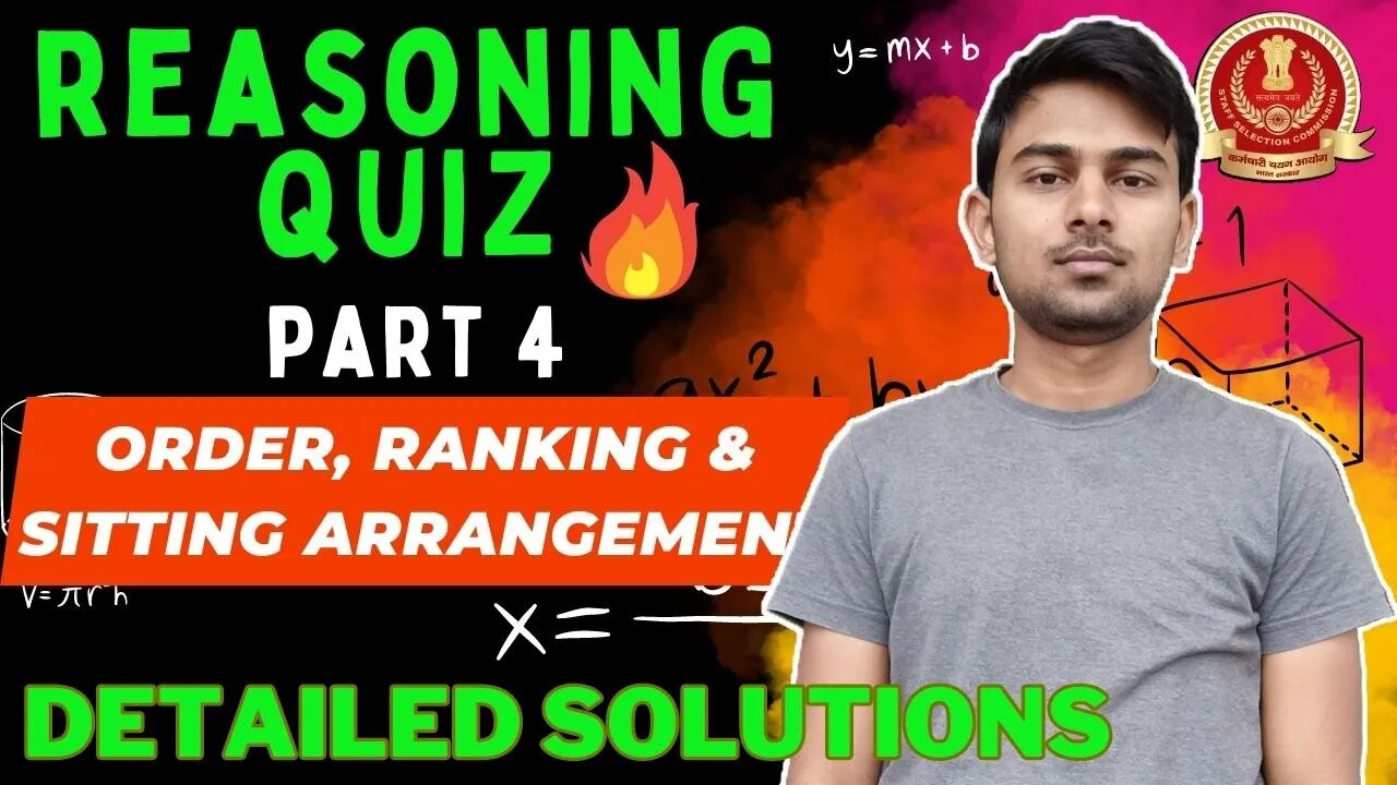 Part 4 (Solutions) SSC CGL 2023 Arrangement Test Live on Youtube #ssc #quiz #cgl2023 | MEWS Maths