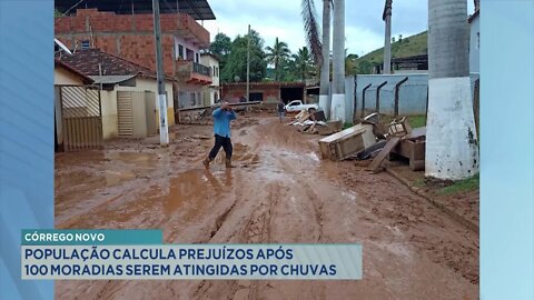 Córrego Novo: População calcula prejuízos após 100 Moradias serem atingidas por Chuvas.