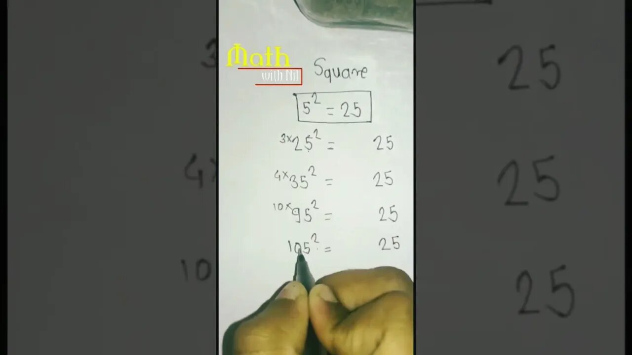 square trick for numbers, which have 5 at end #maths #mathwithnil #mathematics #vedicmaths #shorts