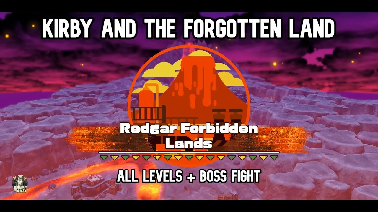 Kirby and the Forgotton Land Gameplay - Redgar Forbidden Lands - All Levels + Boss Fight