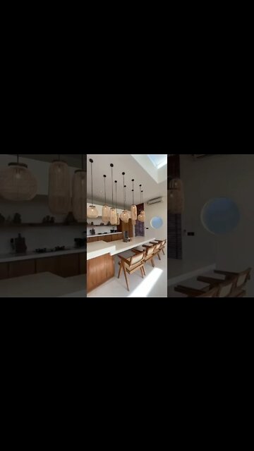 Tropical House with Unique Beach Club Concept in Bali 🌴 #shorts #interiordesign #housedesign