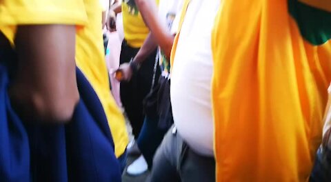 SOUTH AFRICA - Johannesburg - 04 June 2019 - ANCYL outside Luthuli House(video) (sU8)