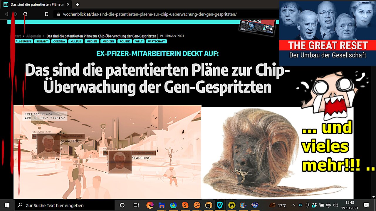 Die patentierten Pläne zur Chip-Überwachung der Gen-Gespritzten und wie immer vieles mehr!!!“ ...