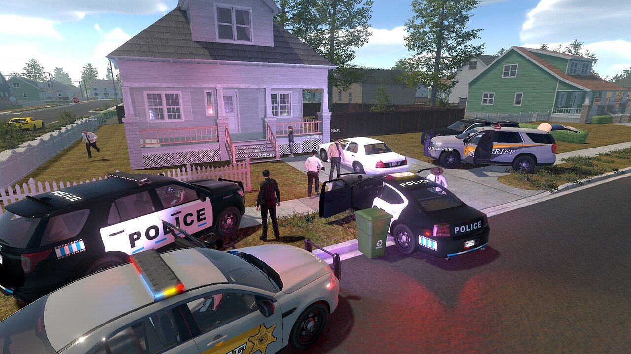 Flashing Lights Police Simulator STOLEN CAR