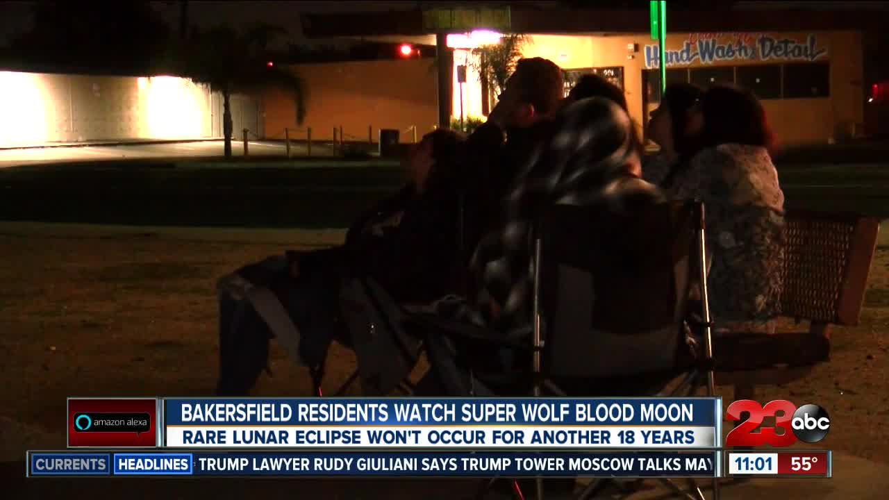 Bakersfield residents look to the skies to watch rare lunar eclipse