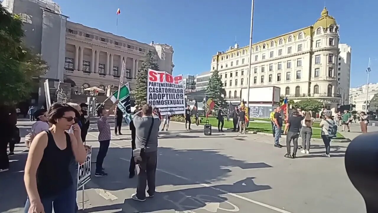 Alexandrina Mihai - la protestul împotriva legalizării căsătoriilor gay