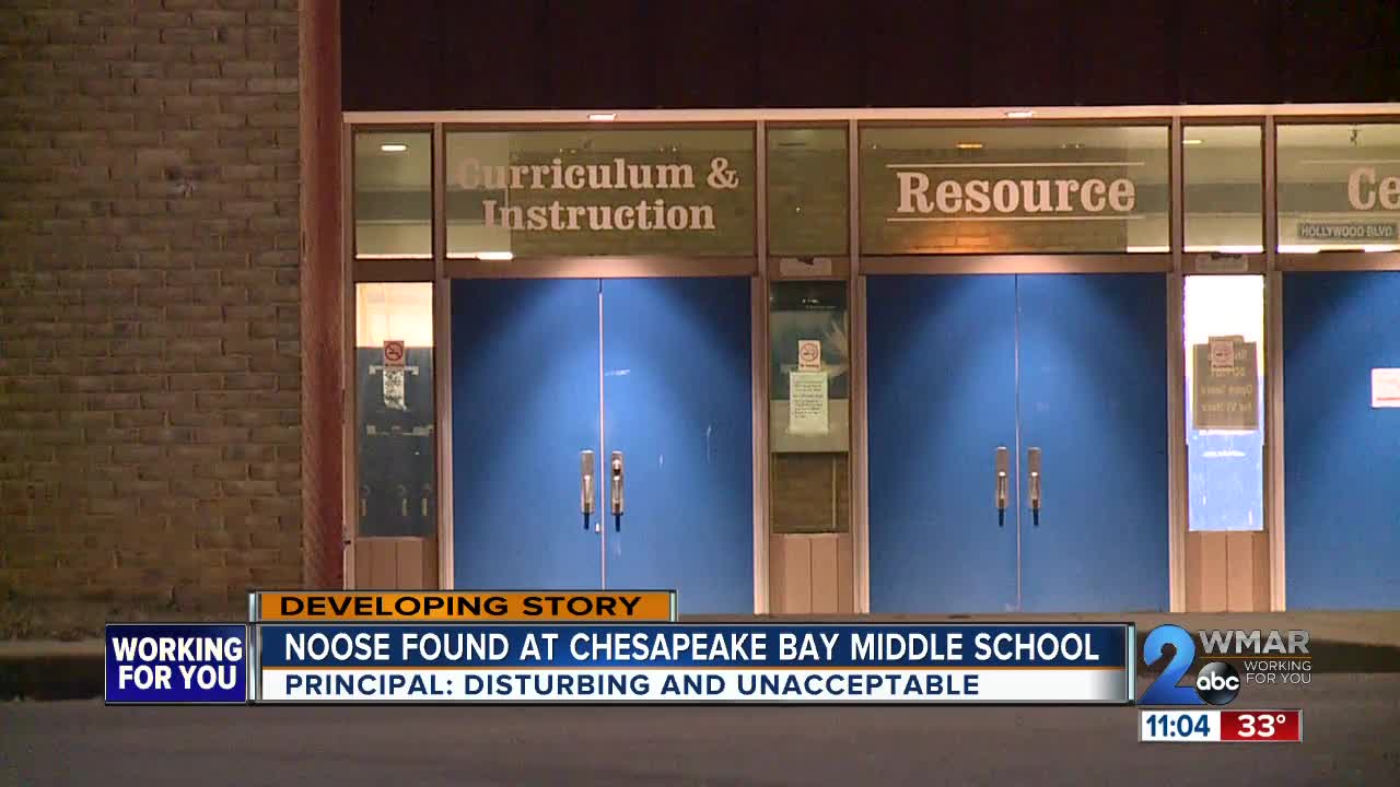 School officials investigate another noose found at Chesapeake Bay Middle School