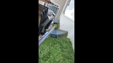 Overgrown backyard weed eater part 1